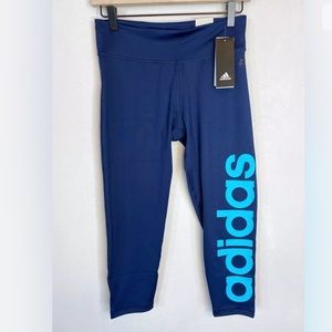 Adidas 3/4 Mid Rise Mix Fab Leggings